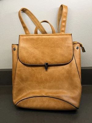 Mochila/cartera de hombro Wink Kangaroo de cuero PU marrón. Foto 1 de 4