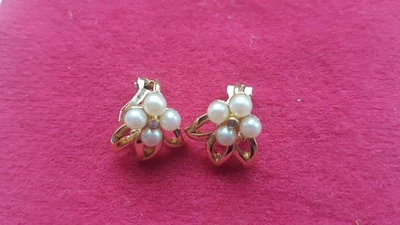 Zwei Ohrclipse vergoldet - Bild 1 von 2