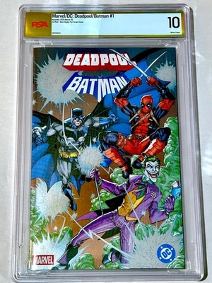 2025 Marvel/DC DEADPOOL/BATMAN #1  Mark Bagley FOIL VARIANT - 1st Print - PSA-10 - Image 1 of 3