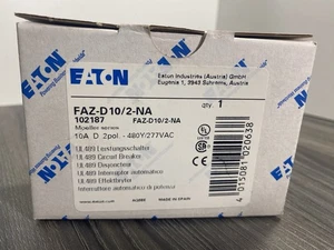 Eaton FAZ-D10/2-NA Interruttore magnetico termico 10A 2P 277/480V FAZD102NA - Foto 1 di 9