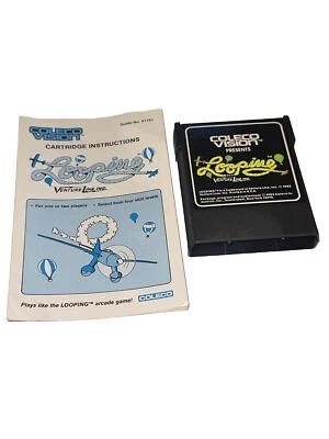 Looping (ColecoVision) Venture Line - 1983 - Cartridge and Manual - Tested-dnmr - Image 1 of 4