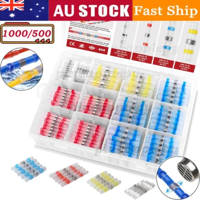 1000pcs Solder Seal Heat Shrink Butt Splice Waterproof Wire Connectors Terminals - image 1 of 4