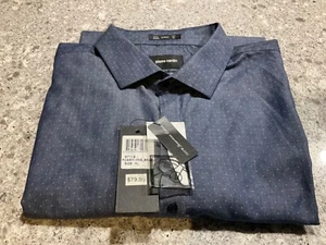 Pierre Cardin Super Slim Shirt Size XL Blue Button Up Long Sleeve BNWT RRP$79 - Picture 1 of 2