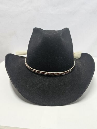 Chapeau de cow-boy vintage Stetson taille 7 1/8 - chapeau western Billy Kidd noir