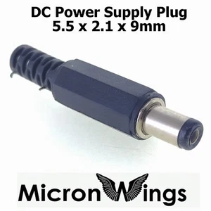 DC Power Supply Plug 5.5 x 2.1 x 9mm - Picture 1 of 5