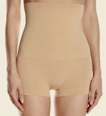 Heavenly Secrets Mid Waist Nude Control Shaping BoyLeg Panty NEW Womens 2X 3X 4X - Image 1 of 4