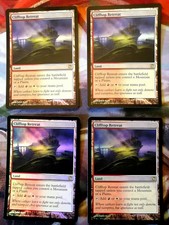 Mtg, Clifftop Retreat 4X FOIL Innistrad Rare Land