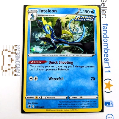 Inteleon COSMOS HOLO Black Star Promo card SWSH279 Sword & Shield 2023 NM/LP - Image 1 of 4