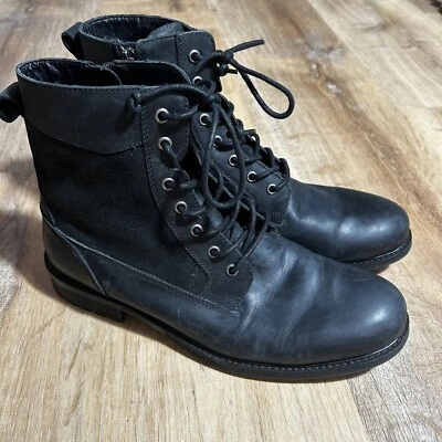 BOTAS NEGRAS INFORMALES DE CUERO EXPRESS CHUKKA CREMALLERA LATERAL PARA HOMBRE 11 OFICINA DE CIUDAD Foto 1 de 4