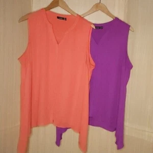 Apt. 9 Womens Plus Pink Purple Sleeveless Tunic Bundle 3X - Picture 1 of 10