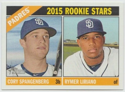 2015 Topps Heritage Baseball #49 Cory Spangenberg RC / Rymer Liriano RC - Padres - Image 1 of 2