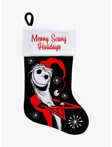 Nightmare Before Christmas Jack Skellington Embroidered Stocking Christmas New - Picture 1 of 2