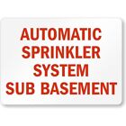 Automatic Sprinkler Fire Aluminum Weatherproof Sign p1028