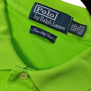 Polo Ralph Lauren Pima Soft Touch Shirt Lime Green Mens 2XL XXL *READ - Picture 1 of 7