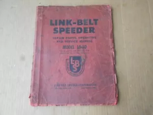 Manual de servicio de funcionamiento catálogo de piezas de reparación LS-50 Link-Belt Speeder LS-50 de colección - Imagen 1 de 18