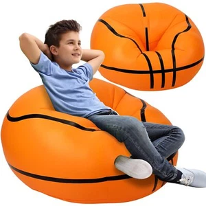 2 Pcs Inflatable Bean Bag Chair Creative Inflatable Sofa Household Single Lei... - Picture 1 of 6