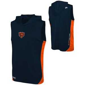New Era NFL Men's Chicago Bears Champions Flair Hooded Muscle T-Shirt, Large