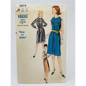 Vogue #5879 Pattern, Size 12, Bust 32, Three Versions , Cut/Complete - Picture 1 of 2