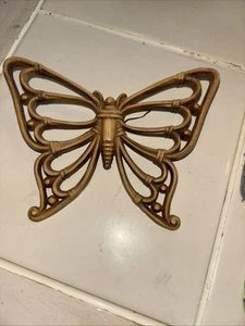 One Vintage Homco Butterfly Wall Hanging - Picture 1 of 4