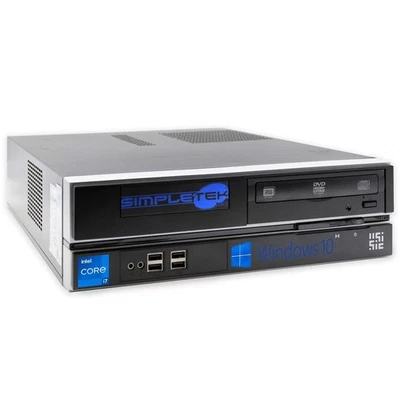 Compact SFF Desktop Computer i7 16GB 240GB 1TB 2GB GPU GT710 WIN10 Serial RS232 - Image 1 of 4