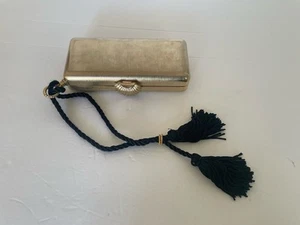 Elizabeth Arden Vintage Clutch Handtasche goldfarben Metall Klappbox - Bild 1 von 12