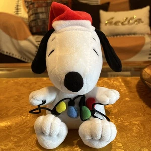 Hallmark Christmas Snoopy Peanuts Plush Tangled Christmas Lights 7" - Picture 1 of 11