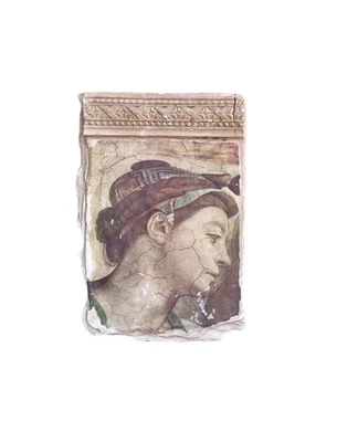 Placa de pared de piedra vintage de la capilla sixtina de Miguel Ángel Italia decoración Foto 1 de 4