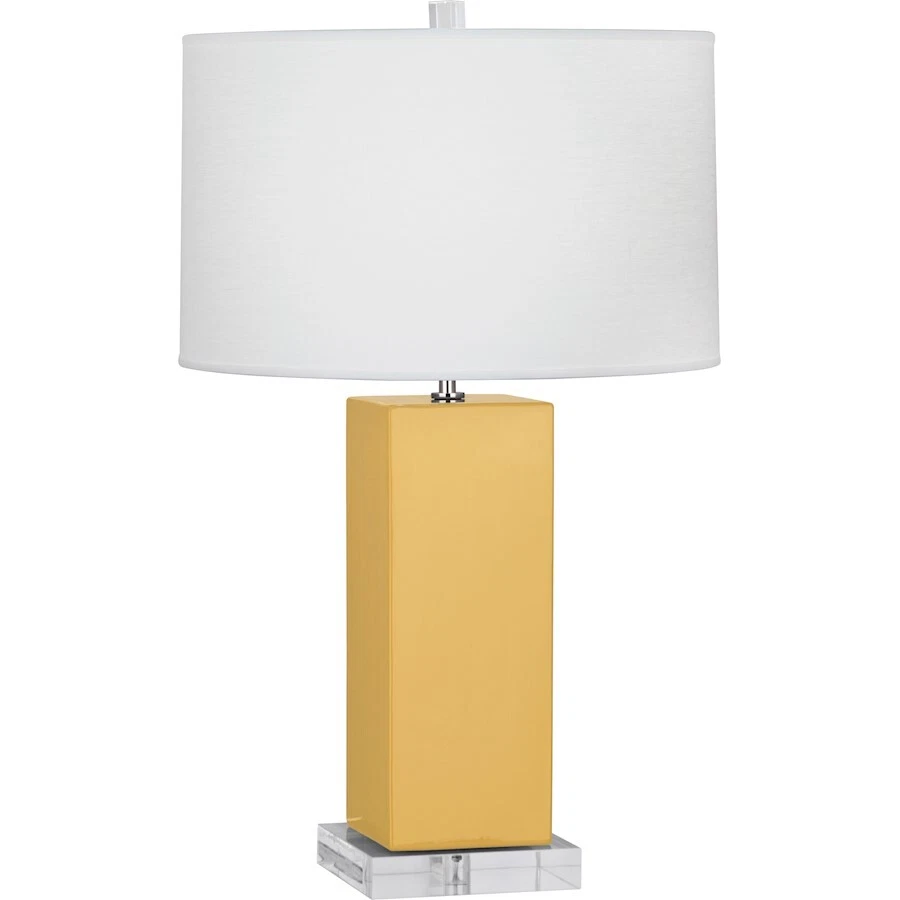 Lámpara de mesa Robert Abbey Harvey 1 luz, cerámica esmaltada amarilla atardecer - SU995 Foto 1 de 1