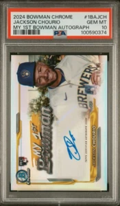JACKSON CHOURIO 2024 Bowman Chrome RC  My 1st Bowman Auto  /99 PSA 10 POP 6 - Picture 1 of 2