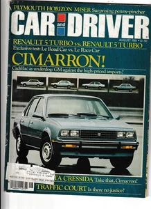 Revista Car and Driver edición de agosto de 1981. Cimarron! - Imagen 1 de 1