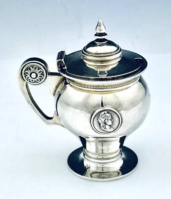 Olla de mostaza esterlina William Gale MEDALLION Foto 1 de 4