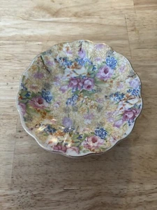 Vintage Chintz Trinket Or Nut Dish Floral Pattern - Picture 1 of 3
