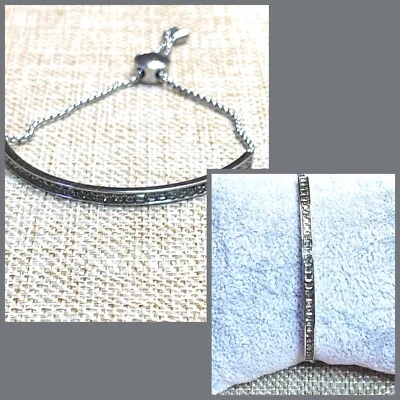 Michael Kors Bracelet Brilliance Silver Tone Pave Slide - Image 1 of 4