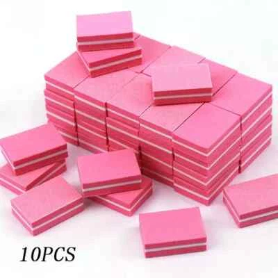 BOULTON-UK 10pcs Nail File Mini Nail Buffer | 100/180 Grit Nail Buffer Blocks Buffing Block