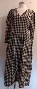 L.F. Markey schwarz weiß kariertes Baumwollflanell Kleid Gr. S - Bild 1 von 5