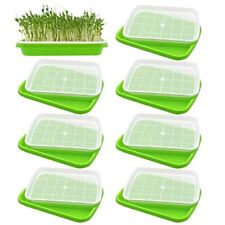 Seed Sprouter Tray 8Pcs Soil-Free Sprouting Grower Kit Microgreens Wheatgrass