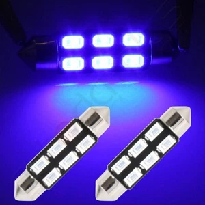 2X Azul 39mm 6-SMD-5730 Coche Bombillas de Trabajo Interior Festón Luces LED Lámparas - Imagen 1 de 11