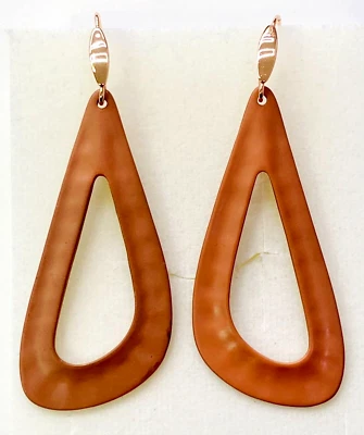 QVC RLM Brass Patina Pink Openwork Drop Earrings - Image 1 of 4