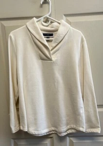Karen Scott  Women's White LS Pullover Top Sz XL - Picture 1 of 2