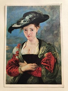 National Gallery Postcard, Le Chapeau de Paille, Peter Paul Rubens, Vintage 