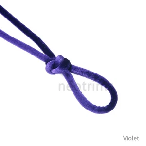 Velvet Cord Round Tubular Ribbon Rope Trimming, 7mm, Smooth Luxurious Neotrims - Picture 1 of 43
