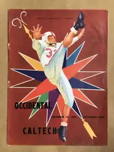 CALIFORNIA INST OF TECHNOLOGY @ OCCIDENTAL COLLEGE FOOTBALL PROGRAMS 1952 EX - Picture 1 of 1