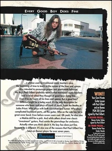 Paul Gilbert 1994 Signature Ibanez PGM 300 Electric Guitar Contest ad print - Picture 1 of 3