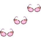  3pcs Eyewear for Ladies Cat Eye Sunglasses Trendy Sunglass Women Sparkling