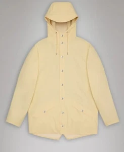 RAINS Unisex Jacket Straw Yellow Rain Jacket Waterproof Size Medium Style 12010 - Picture 1 of 5