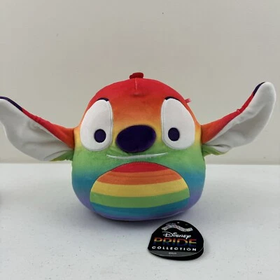 Disney Pride Collection Stitch Squishmallow 8" PRIDE Rainbow Plush Toy - Image 1 of 4