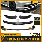 Car Front Bumper Protector Lip Body Spoiler Splitter Kit Universal Gloss Black