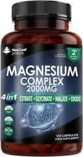 Magnesium Glycinate 4-in-1 Complex 2000mg - High Strength Magnesium Capsules UK