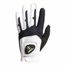 HIRZL Women Golf Gloves - Grippp Fit Premium Leather White/Black Regular Left