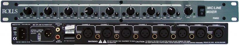 Rolls RM82 8-Channel Audio Mixer, 1 Rack Unit - Image 1 of 1